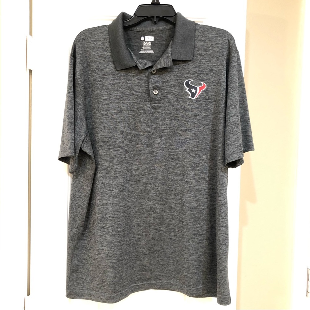 NFL Houston Texans TX3 Cool Polo Short Sleeve Gray XL
